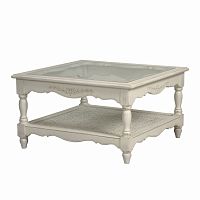 стол кофейный со стекл. верхом марсель молочно-белый (марсель) в Нижневартовске