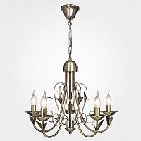 подвесная люстра eurosvet афина 60050/5 античная бронза в Нижневартовске