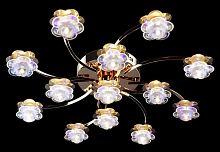 потолочная люстра eurosvet 4853/13 золото/синий+красный+фиолетовый в Нижневартовске