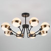 потолочная люстра eurosvet jasper 70093/8 черная белая в Нижневартовске