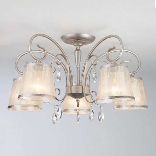 потолочная люстра eurosvet liona 60065/5 серебро в Нижневартовске