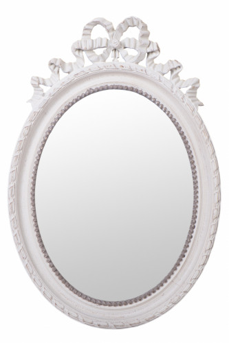 зеркало овальное белое с бантом шарм в Нижневартовске