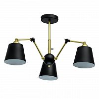 потолочная люстра mw-light таун 5 691011403 черная в Нижневартовске