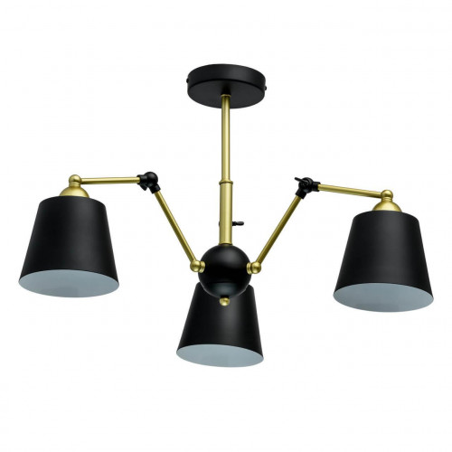 потолочная люстра mw-light таун 5 691011403 черная в Нижневартовске