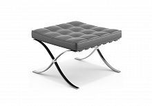 оттоманка barcelona кожа класса премиум серая в Нижневартовске