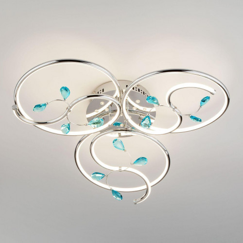 потолочная светодиодная люстра eurosvet venera 90131/3 хром в Нижневартовске