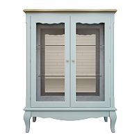 шкаф двустворчатый leontina для посуды голубой в Нижневартовске