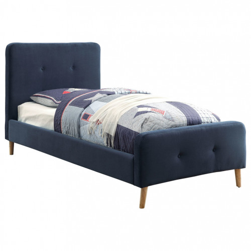 кровать button tufted flannelette navy 90х200 в Нижневартовске