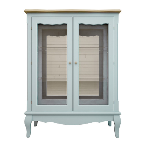 шкаф двустворчатый leontina для посуды голубой в Нижневартовске