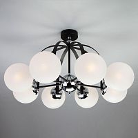 потолочная люстра eurosvet globe 70082/8 хром/черный в Нижневартовске