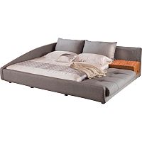 кровать двуспальная с низким изголовьем 160х200 серая lechuza в Нижневартовске