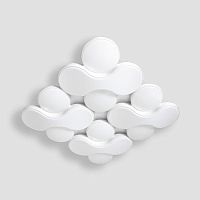 потолочный светодиодный светильник ambrella light orbital granule fg1066/4 wh 208w d720*720 в Нижневартовске