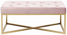 kare скамья мягкая crossover, коллекция "кроссовер" 92*40*41, бархат, полиэстер, бук, сталь, розовый в Нижневартовске