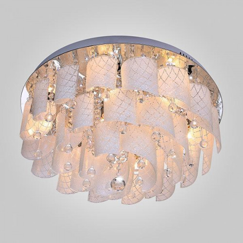 потолочная люстра eurosvet cascade 80117/9 хром/белый в Нижневартовске