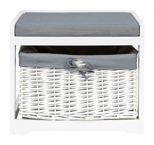 банкетка монсоро белая с корзиной в Нижневартовске