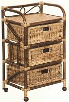 комод с плетёными ящиками tower (темный) в Нижневартовске