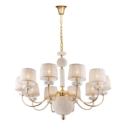 подвесная люстра crystal lux adagio sp10 белая в Нижневартовске