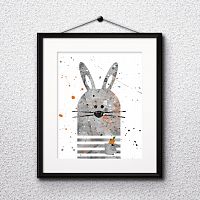 постер зайка с морковкой а3 в Нижневартовске