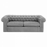 диван chesterfield прямой серый раскладной с механизмом седафлекс в Нижневартовске