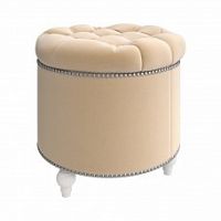 пуф круглый modena beige бежевый в Нижневартовске
