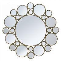 зеркало большое круглое золотое в фигурной раме диаметр 89 см la flor в Нижневартовске