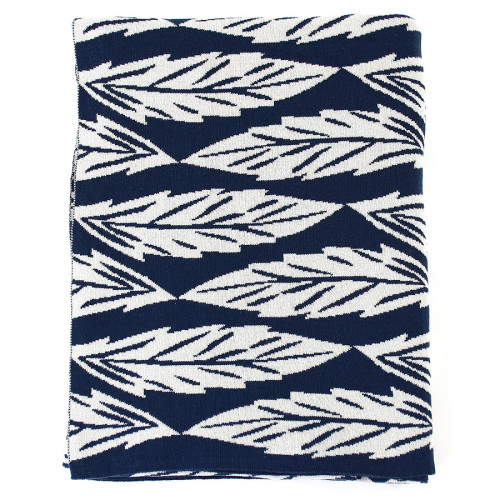 плед вязаный с принтом листья в Нижневартовске