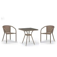 комплект мебели из искуственного ротанга светло-коричневый на 2 персоны nikos в Нижневартовске