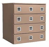 комод детский с 4 ящиками и декором амстердам в Нижневартовске