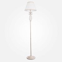 торшер eurosvet amelia 10073/1 белый с золотом/прозрачный хрусталь strotskis в Нижневартовске