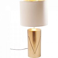 лампа настольная connection бежевая на золотистом основании в Нижневартовске