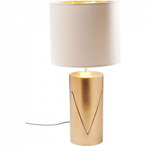 лампа настольная connection бежевая на золотистом основании в Нижневартовске