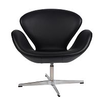 кресло arne jacobsen style swan chair черное в Нижневартовске