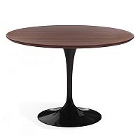 стол обеденный apriori t d90 подстолье: черный глянец, столешница: орех в Нижневартовске