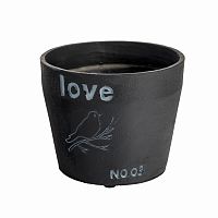 цветочный горшок love чёрный в Нижневартовске
