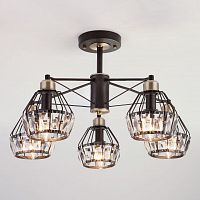 потолочная люстра eurosvet lord 70075/5 черный в Нижневартовске