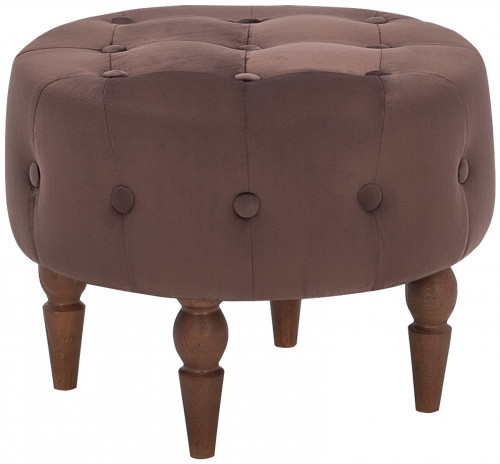 банкетка leset classic-ау 05 круглая велюр супернова 33 коричневый/ножки орех в Нижневартовске