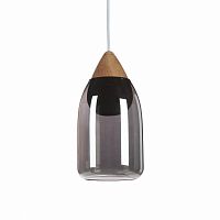 подвесной светильник wooden ball конусообразный цоколь темный дымчатый в Нижневартовске