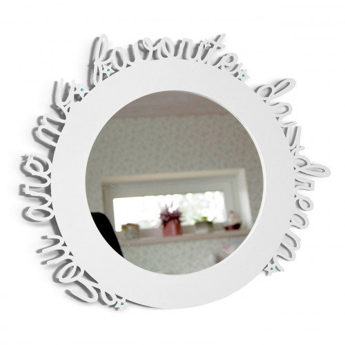 зеркало белое круглое в раме с надписью daydream в Нижневартовске