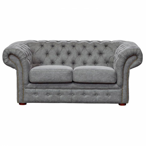 диван честерфилд двухместный прямой серый в Нижневартовске