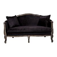 диван «прованс» двухместный прямой черный в Нижневартовске