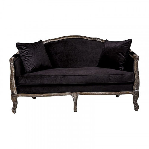 диван «прованс» двухместный прямой черный в Нижневартовске