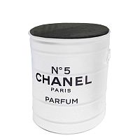 декоративная бочка- пуф chanel №5 white m в Нижневартовске