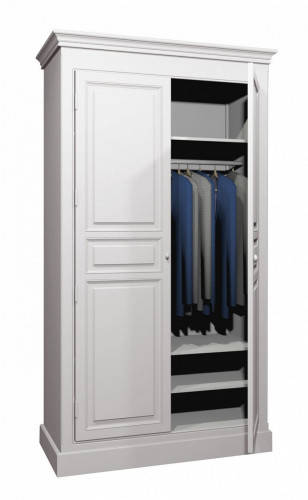 шкаф с полками отдельностоящий нордик с состариванием белый в Нижневартовске