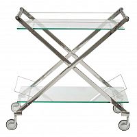 тележка сервировочная 83х80х40 см хром, прозрачная в Нижневартовске