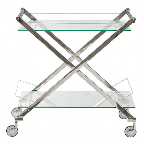 тележка сервировочная 83х80х40 см хром, прозрачная в Нижневартовске