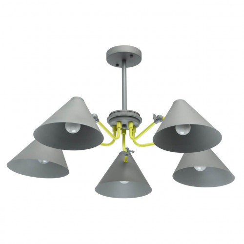 потолочная люстра mw-light чили 1 711010105 серая в Нижневартовске