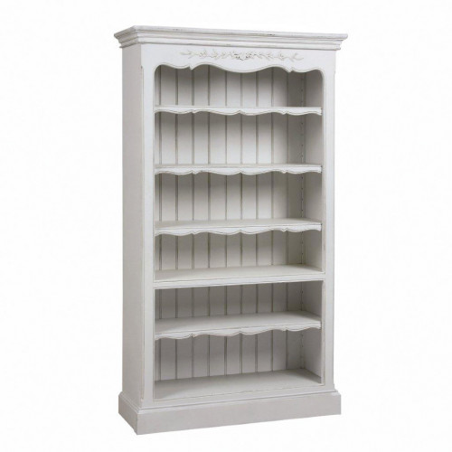 шкаф книжный открытый марсель с узором с состариванием молочно-белый в Нижневартовске