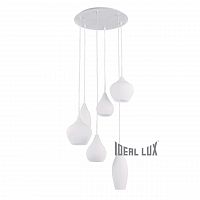 подвесная люстра ideal lux soft sp6 bianco в Нижневартовске