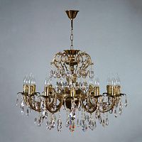 подвесная люстра ambiente alicante 8888/12 pb tear drop бронза в Нижневартовске