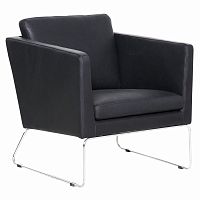 кресло clark на стальной раме черное в Нижневартовске